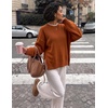 image:imageZESICA Oversized Sweaters for Women 2026 Fall Trendy Pullover TopsCaramel
