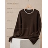 image:imageZESICA Oversized Sweaters for Women 2026 Fall Trendy Pullover TopsDark Brown