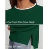 image:imageZESICA Oversized Sweaters for Women 2026 Fall Trendy Pullover TopsForest Green