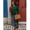 image:imageZESICA Oversized Sweaters for Women 2026 Fall Trendy Pullover TopsForest Green