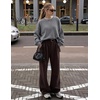 image:imageZESICA Oversized Sweaters for Women 2026 Fall Trendy Pullover TopsGrey