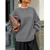 image:imageZESICA Oversized Sweaters for Women 2026 Fall Trendy Pullover TopsGrey