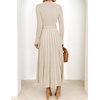 image:imageZESICA Sweater Dresses for Women Fall Long Sleeve Maxi DressApricot