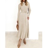 image:imageZESICA Sweater Dresses for Women Fall Long Sleeve Maxi DressApricot