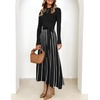 image:imageZESICA Sweater Dresses for Women Fall Long Sleeve Maxi DressBlack