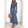 image:imageZESICA Sweater Dresses for Women Fall Long Sleeve Maxi DressDusty Blue
