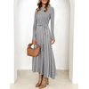 image:imageZESICA Sweater Dresses for Women Fall Long Sleeve Maxi DressGrey