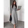 image:imageZESICA Sweater Dresses for Women Fall Long Sleeve Maxi DressGrey