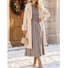 image:imageZESICA Sweater Dresses for Women Fall Long Sleeve Maxi DressKhaki