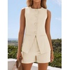 image:imageZESICA Womens 2 Piece Short Sets Business Casual Matching Set OutfitsApricot