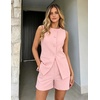 image:imageZESICA Womens 2 Piece Short Sets Business Casual Matching Set OutfitsPink