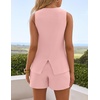 image:imageZESICA Womens 2 Piece Short Sets Business Casual Matching Set OutfitsPink