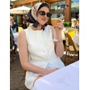image:imageZESICA Womens 2 Piece Short Sets Business Casual Matching Set OutfitsWhite