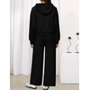 image:imageZESICA Womens 2 Piece Zip Up Sweat Sets Fall Airport Travel OutfitsBlack