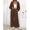image:imageZESICA Womens 2 Piece Zip Up Sweat Sets Fall Airport Travel OutfitsBrown