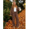 image:imageZESICA Womens 2 Piece Zip Up Sweat Sets Fall Airport Travel OutfitsBrown
