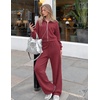 image:imageZESICA Womens 2 Piece Zip Up Sweat Sets Fall Airport Travel OutfitsBurgundy