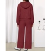 image:imageZESICA Womens 2 Piece Zip Up Sweat Sets Fall Airport Travel OutfitsBurgundy