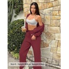 image:imageZESICA Womens 2 Piece Zip Up Sweat Sets Fall Airport Travel OutfitsBurgundy