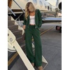 image:imageZESICA Womens 2 Piece Zip Up Sweat Sets Fall Airport Travel OutfitsDarkgreen