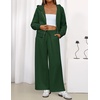 image:imageZESICA Womens 2 Piece Zip Up Sweat Sets Fall Airport Travel OutfitsDarkgreen