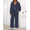 image:imageZESICA Womens 2 Piece Zip Up Sweat Sets Fall Airport Travel OutfitsDarknavy