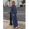 image:imageZESICA Womens 2 Piece Zip Up Sweat Sets Fall Airport Travel OutfitsDarknavy