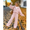 image:imageZESICA Womens 2 Piece Zip Up Sweat Sets Fall Airport Travel OutfitsDarkpink