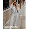 image:imageZESICA Womens 2 Piece Zip Up Sweat Sets Fall Airport Travel OutfitsGrey