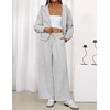 image:imageZESICA Womens 2 Piece Zip Up Sweat Sets Fall Airport Travel OutfitsGrey