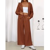 image:imageZESICA Womens 2 Piece Zip Up Sweat Sets Fall Airport Travel OutfitsRustred