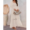 image:imageZESICA Womens 2026 Boho Long Sleeve Fall Maxi DressApricot
