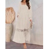 image:imageZESICA Womens 2026 Boho Long Sleeve Fall Maxi DressApricot