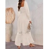 image:imageZESICA Womens 2026 Boho Long Sleeve Fall Maxi DressApricot