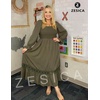 image:imageZESICA Womens 2026 Boho Long Sleeve Fall Maxi DressArmy Green