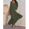 image:imageZESICA Womens 2026 Boho Long Sleeve Fall Maxi DressArmy Green
