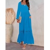 image:imageZESICA Womens 2026 Boho Long Sleeve Fall Maxi DressCobalt