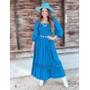 image:imageZESICA Womens 2026 Boho Long Sleeve Fall Maxi DressCobalt