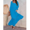 image:imageZESICA Womens 2026 Boho Long Sleeve Fall Maxi DressCobalt
