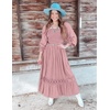 image:imageZESICA Womens 2026 Boho Long Sleeve Fall Maxi DressDark Pink