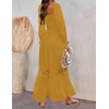 image:imageZESICA Womens 2026 Boho Long Sleeve Fall Maxi DressGinger