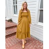 image:imageZESICA Womens 2026 Boho Long Sleeve Fall Maxi DressGinger