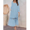 image:imageZESICA Womens 2026 Boho Long Sleeve Fall Maxi DressLight Blue