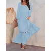 image:imageZESICA Womens 2026 Boho Long Sleeve Fall Maxi DressLight Blue