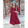 image:imageZESICA Womens 2026 Boho Long Sleeve Fall Maxi DressPlum
