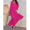 image:imageZESICA Womens 2026 Boho Long Sleeve Fall Maxi DressRose