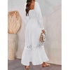 image:imageZESICA Womens 2026 Boho Long Sleeve Fall Maxi DressWhite