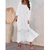 image:imageZESICA Womens 2026 Boho Long Sleeve Fall Maxi DressWhite