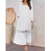 image:imageZESICA Womens 2026 Boho Long Sleeve Fall Maxi DressWhite