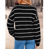 image:imageZESICA Womens 2026 Casual Long Sleeve Striped Pullover SweatersBlack